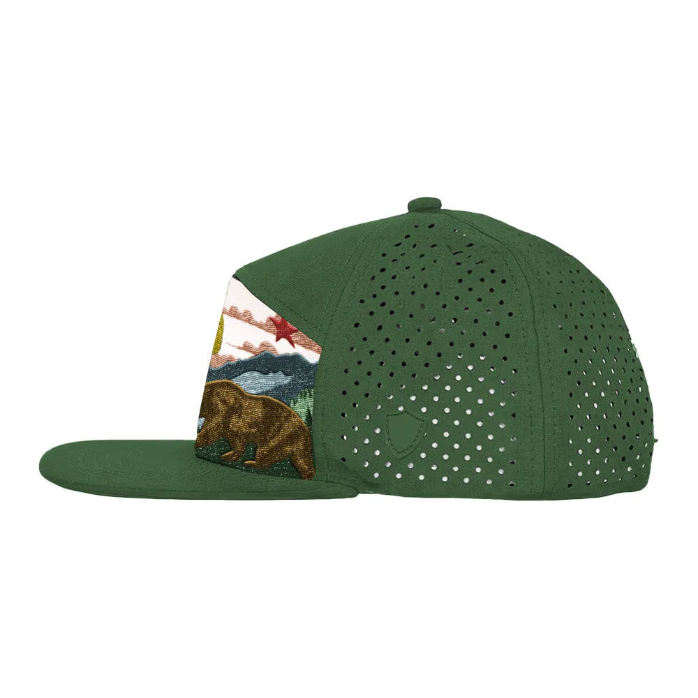 Performance Flat Bill Snapback | Golden State Stealth | Dark Green