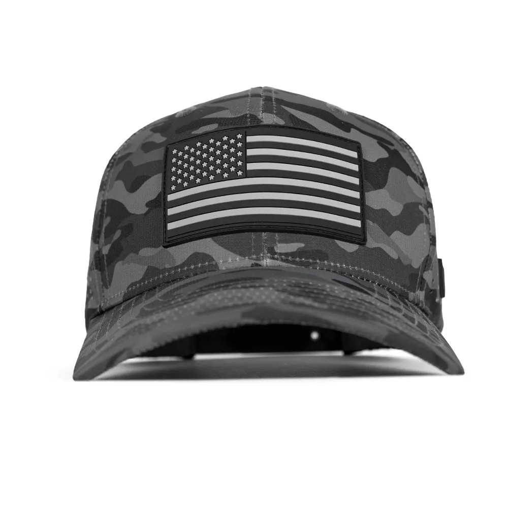 Performance Snapback | Blackout Military Camo