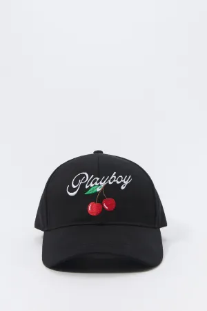 Playboy Cherry Embroidered Baseball Hat