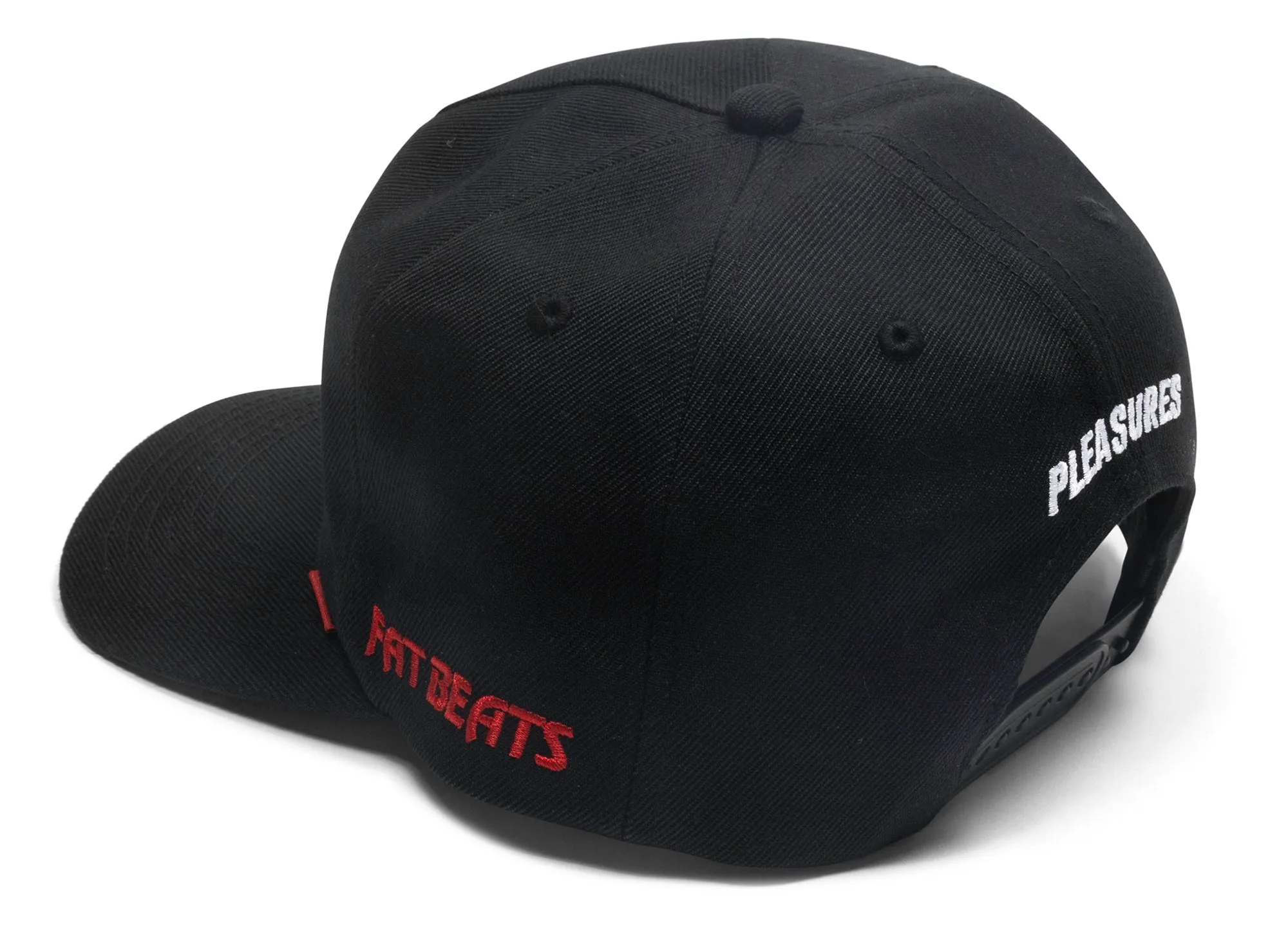 Pleasures x Fat Beats Sections Snapback in Black xld