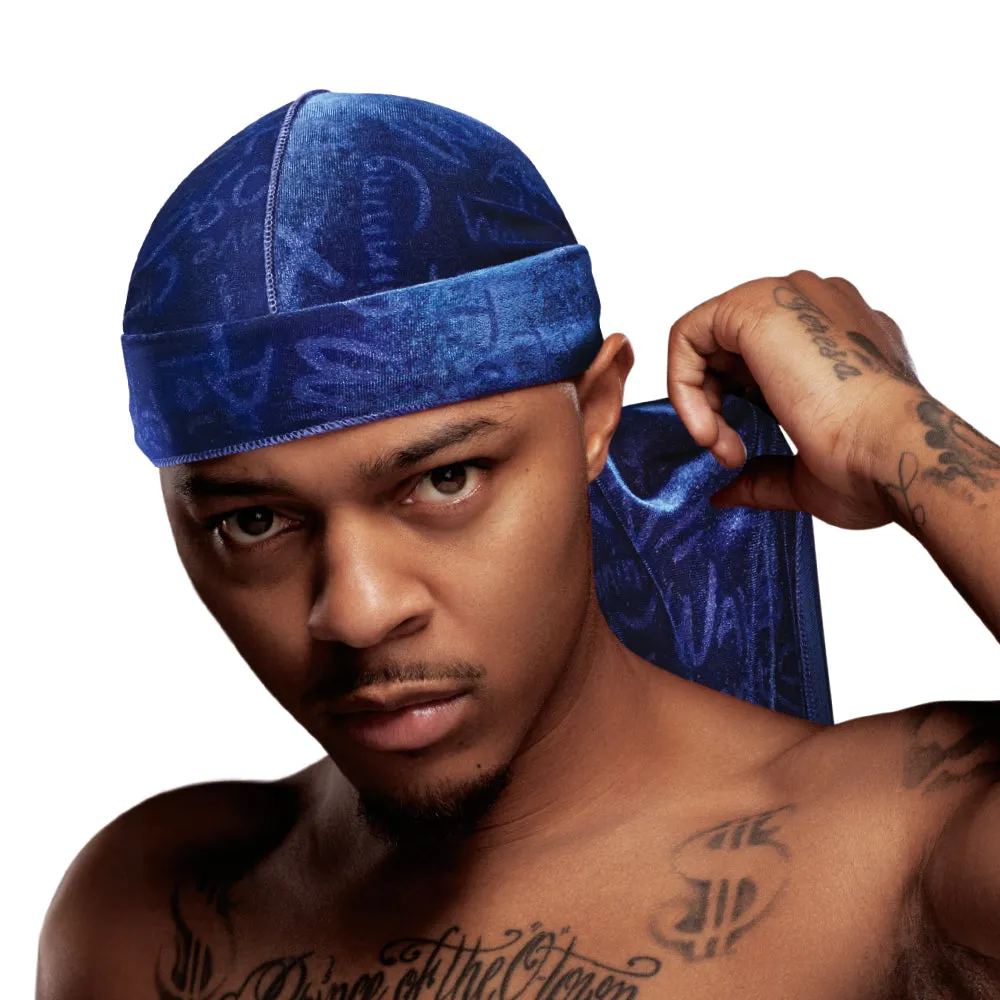 Red by Kiss Bow Wow X Power Wave Pattern Velvet Durag - Choose Color