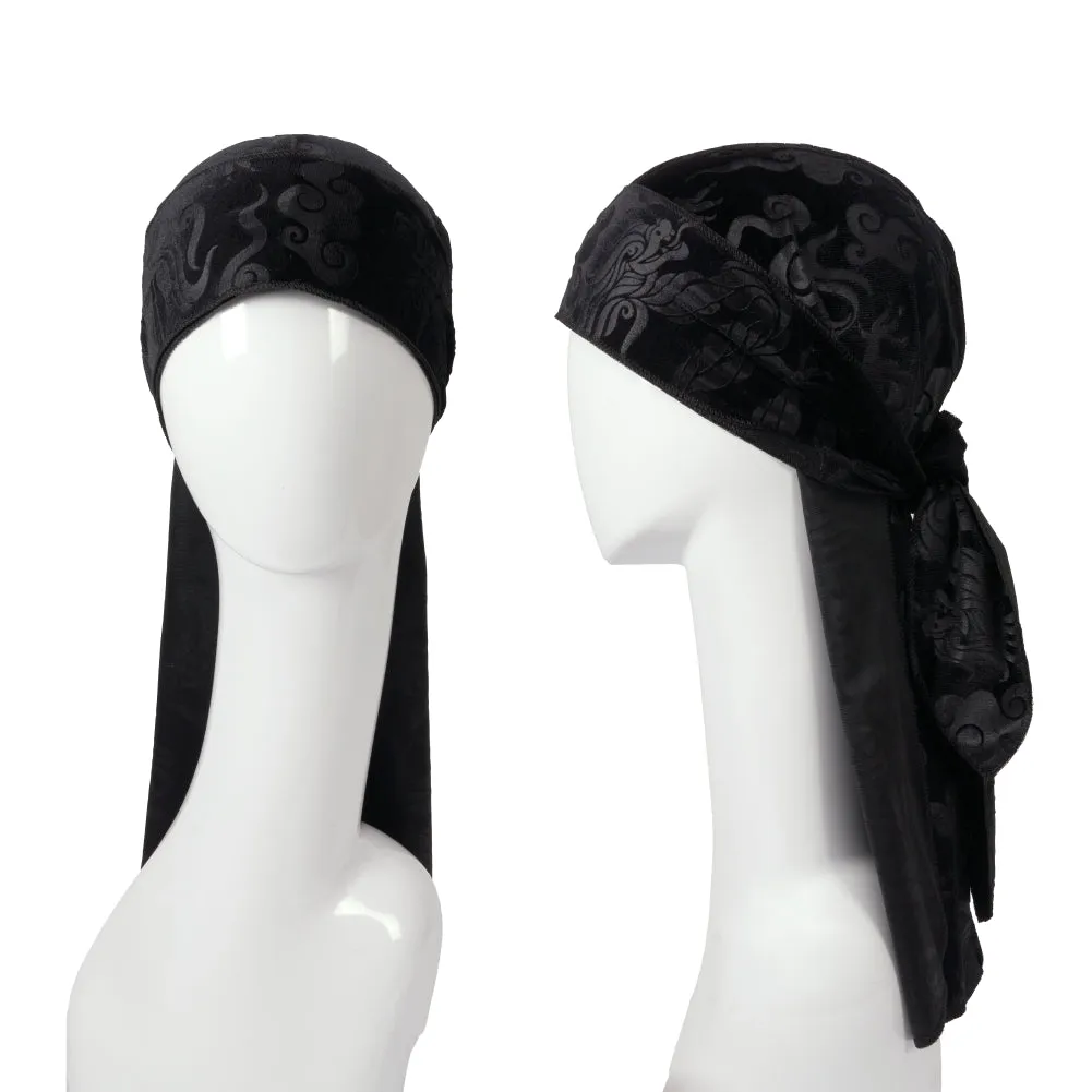 Red by Kiss Bow Wow X Power Wave Pattern Velvet Durag - Choose Color