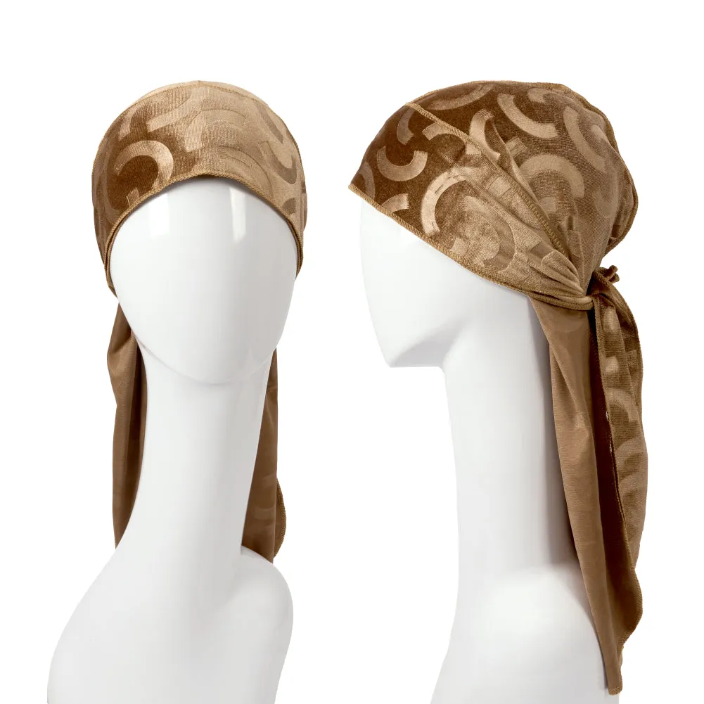 Red by Kiss Bow Wow X Power Wave Pattern Velvet Durag - Choose Color