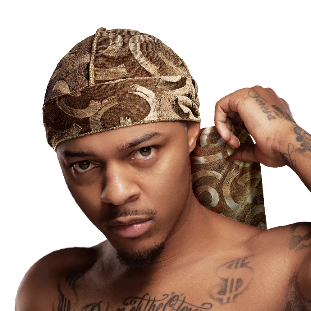 Red by Kiss Bow Wow X Power Wave Pattern Velvet Durag - Choose Color