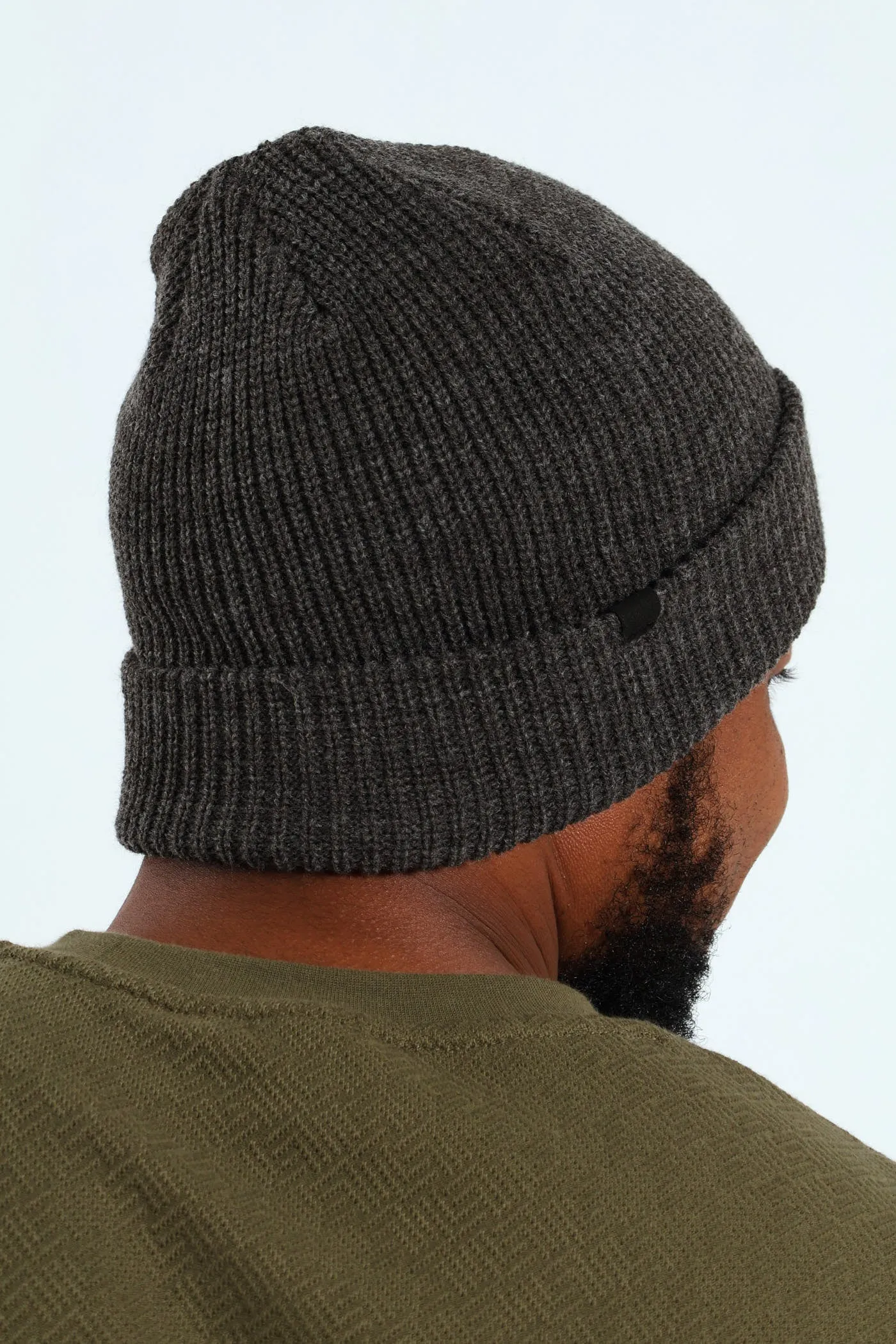 Ribbed Beanie - Charcoal