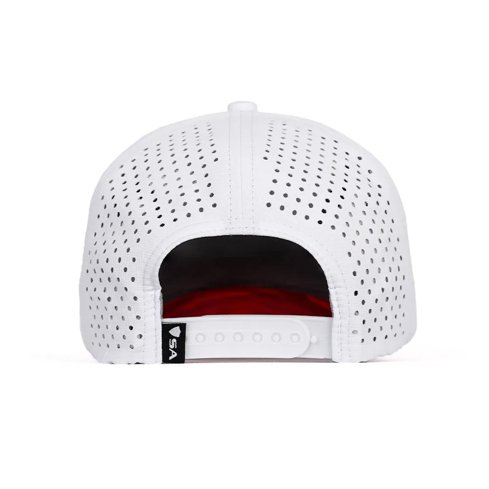 Special Edition Performance Snapback | Red Line | White