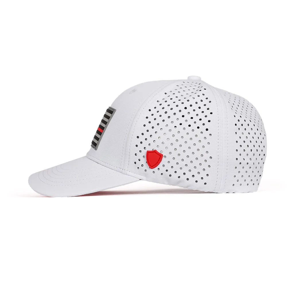 Special Edition Performance Snapback | Red Line | White