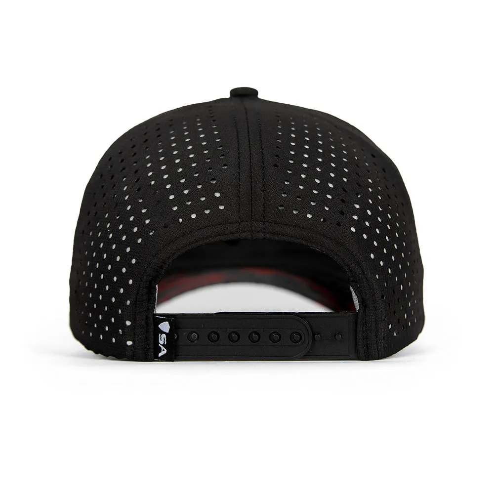 Special Edition Performance Snapback | Skull Fire Military Camo | Black