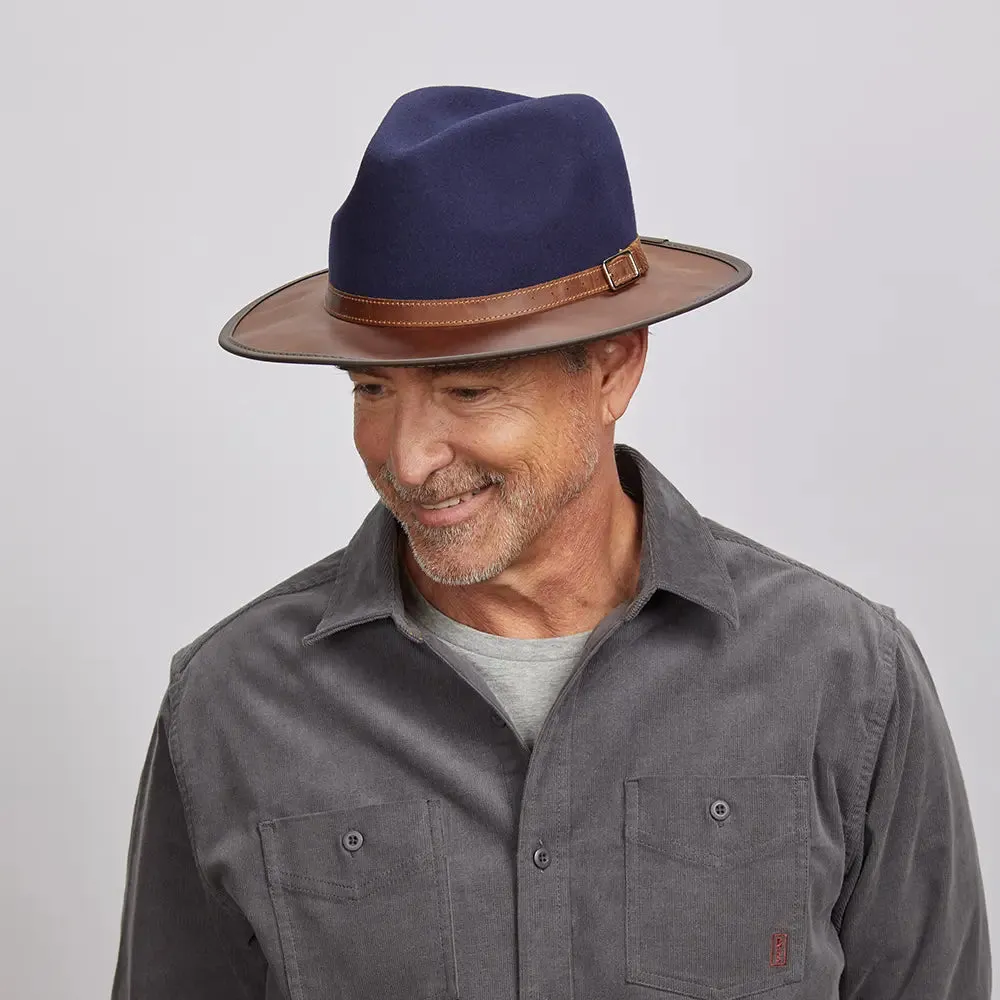 Summit | Mens Felt Leather Fedora Hat