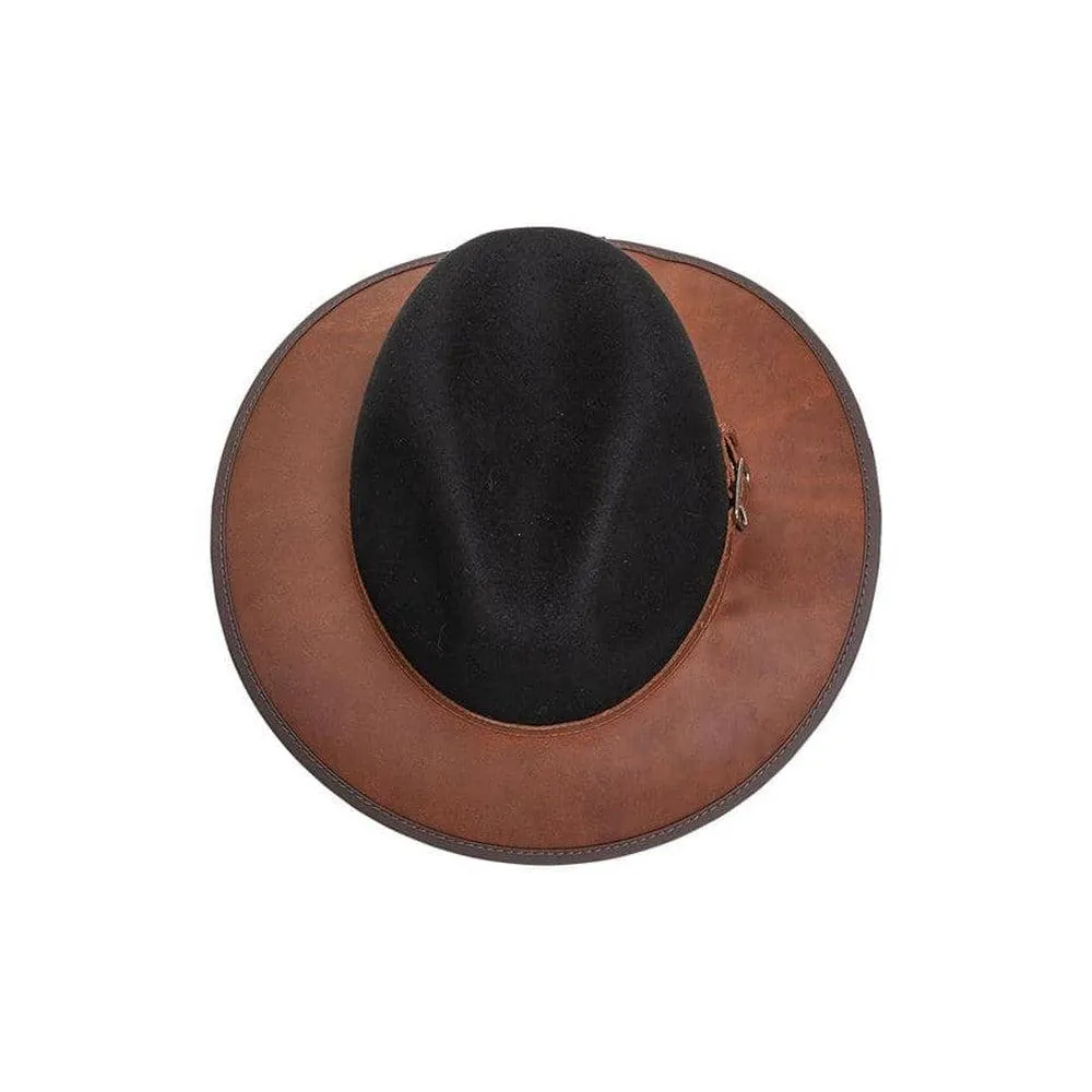 Summit | Mens Felt Leather Fedora Hat