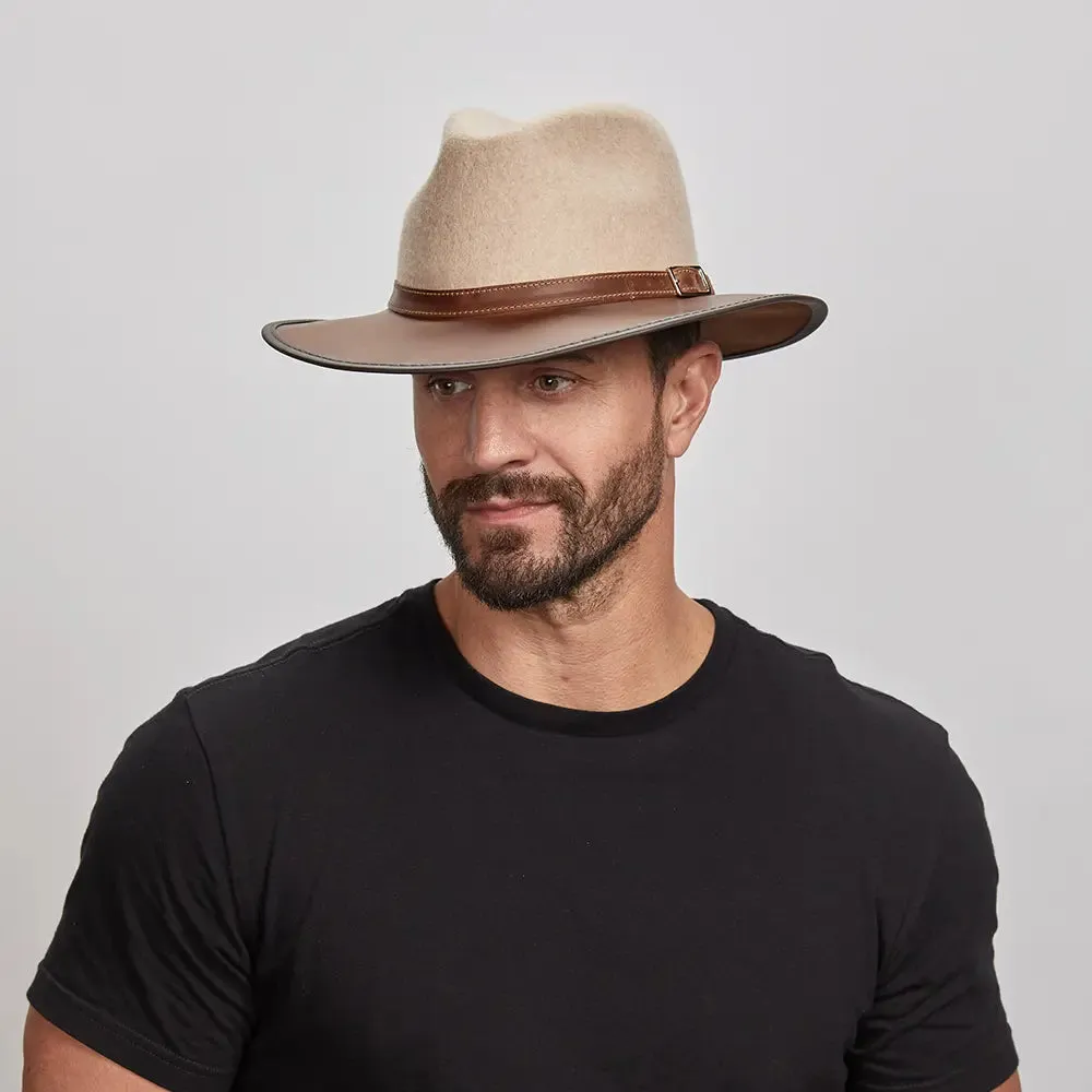 Summit | Mens Felt Leather Fedora Hat