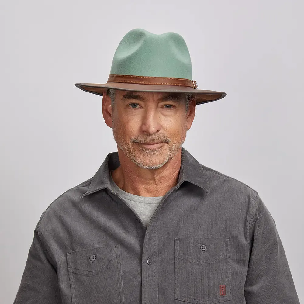 Summit | Mens Felt Leather Fedora Hat