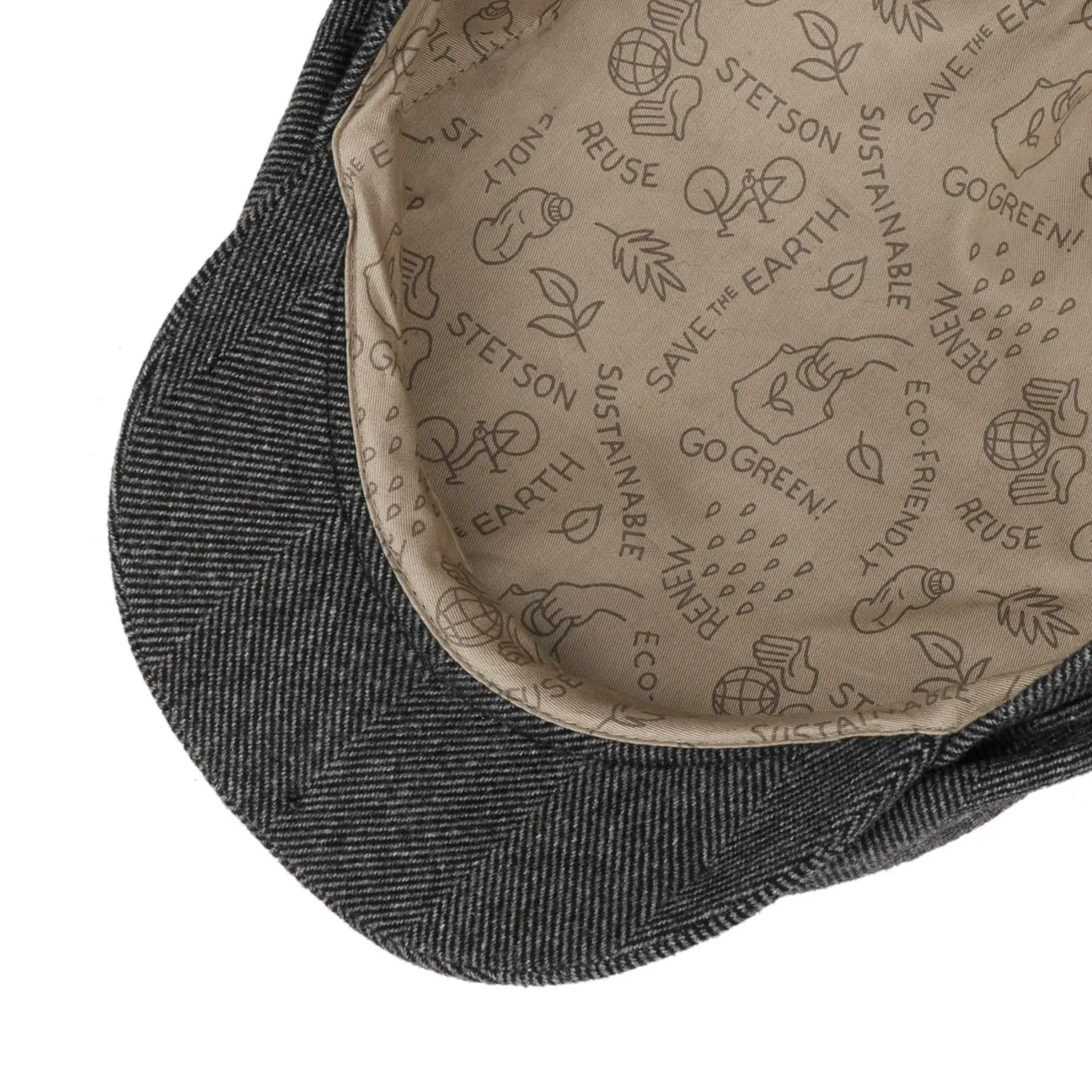 Sustainable Cashmere Flat Cap by Stetson