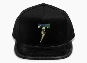 Tackma T Logo Strapback Hat in Black xld
