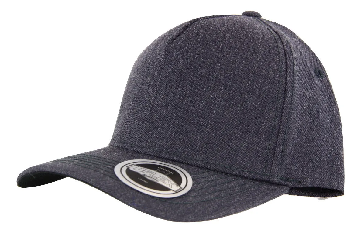 UFLEX 5 Panel Snapback Curved Cap - Charcoal