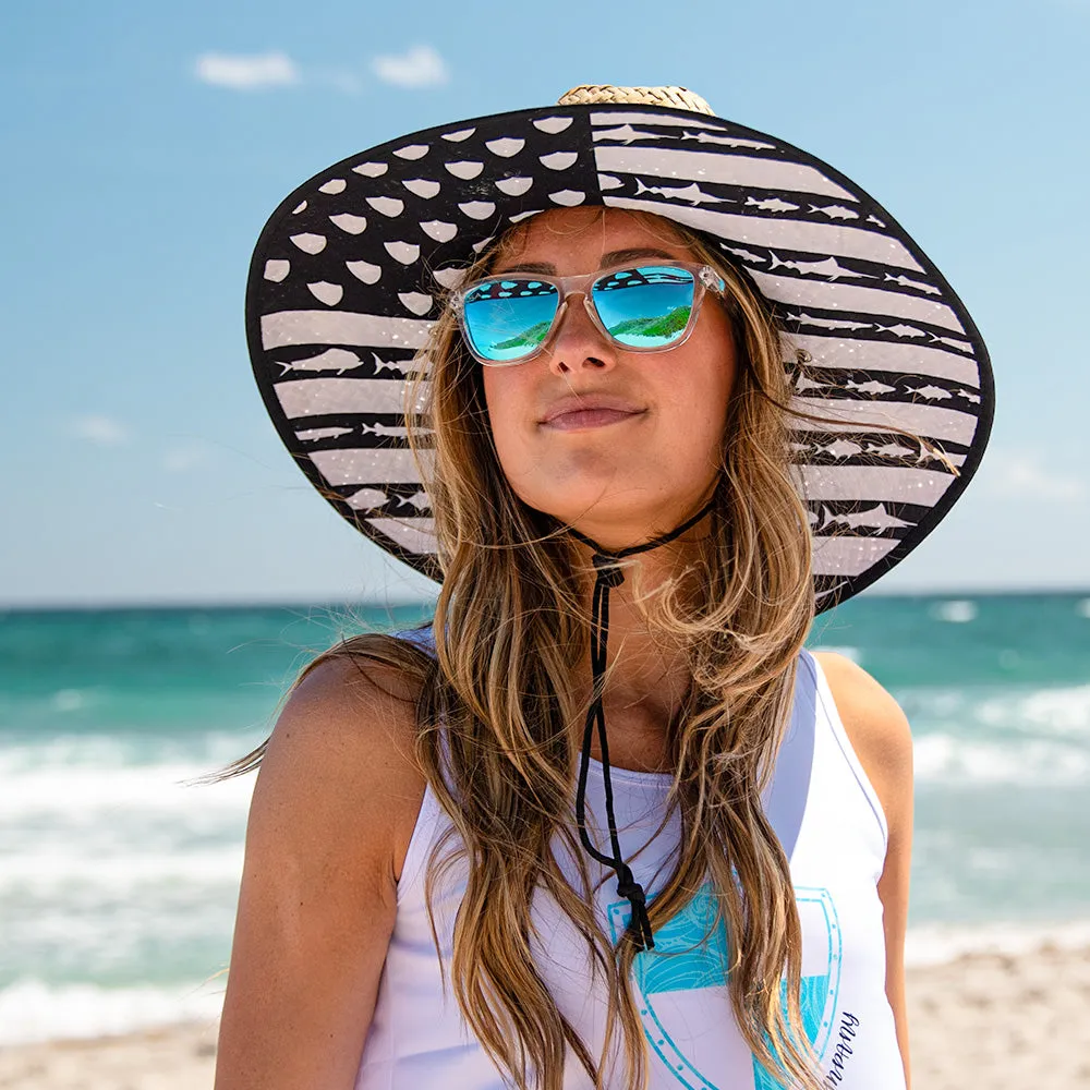 Under Brim Straw Hat | Fins and Stripes 2.0