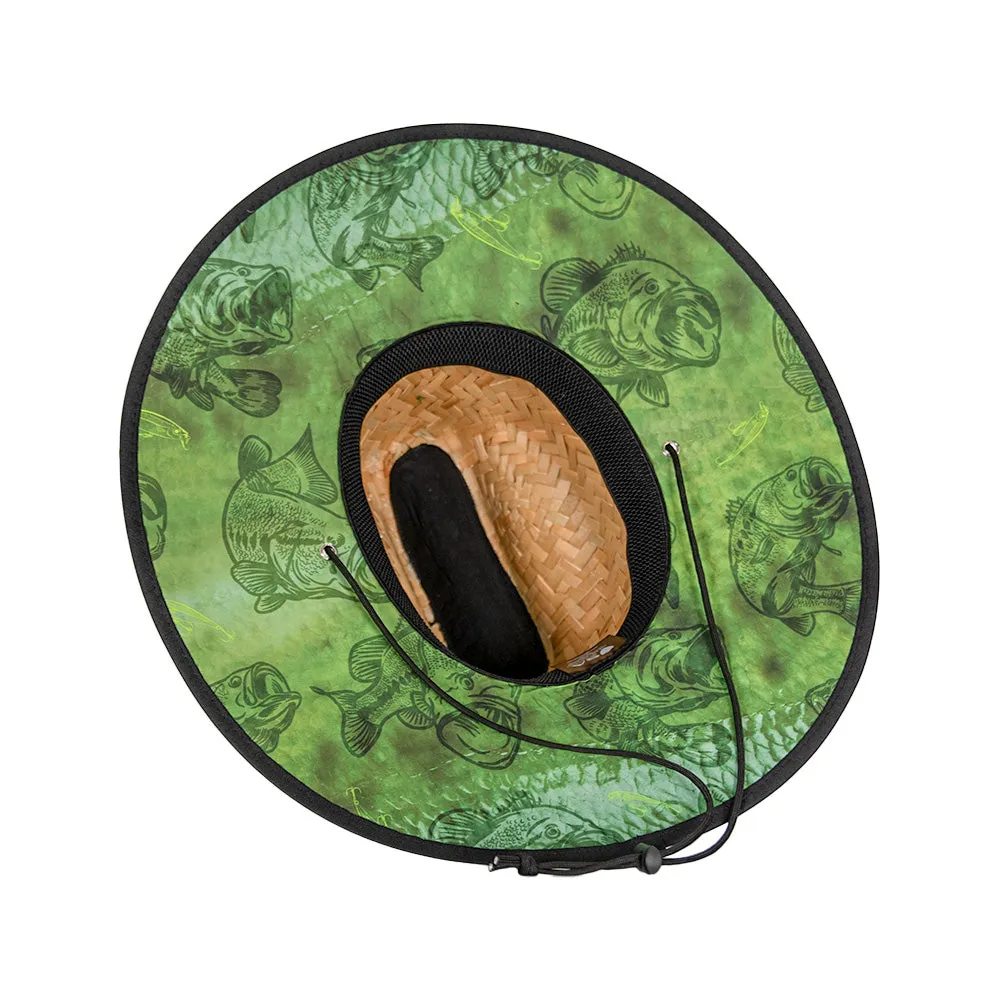 Under Brim Straw Hat | Neon Bass