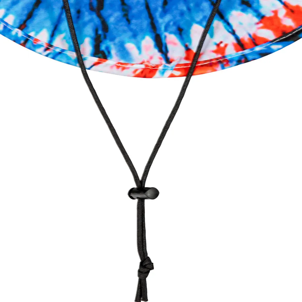 Under Brim Straw Hat | Patriotic Tie Dye