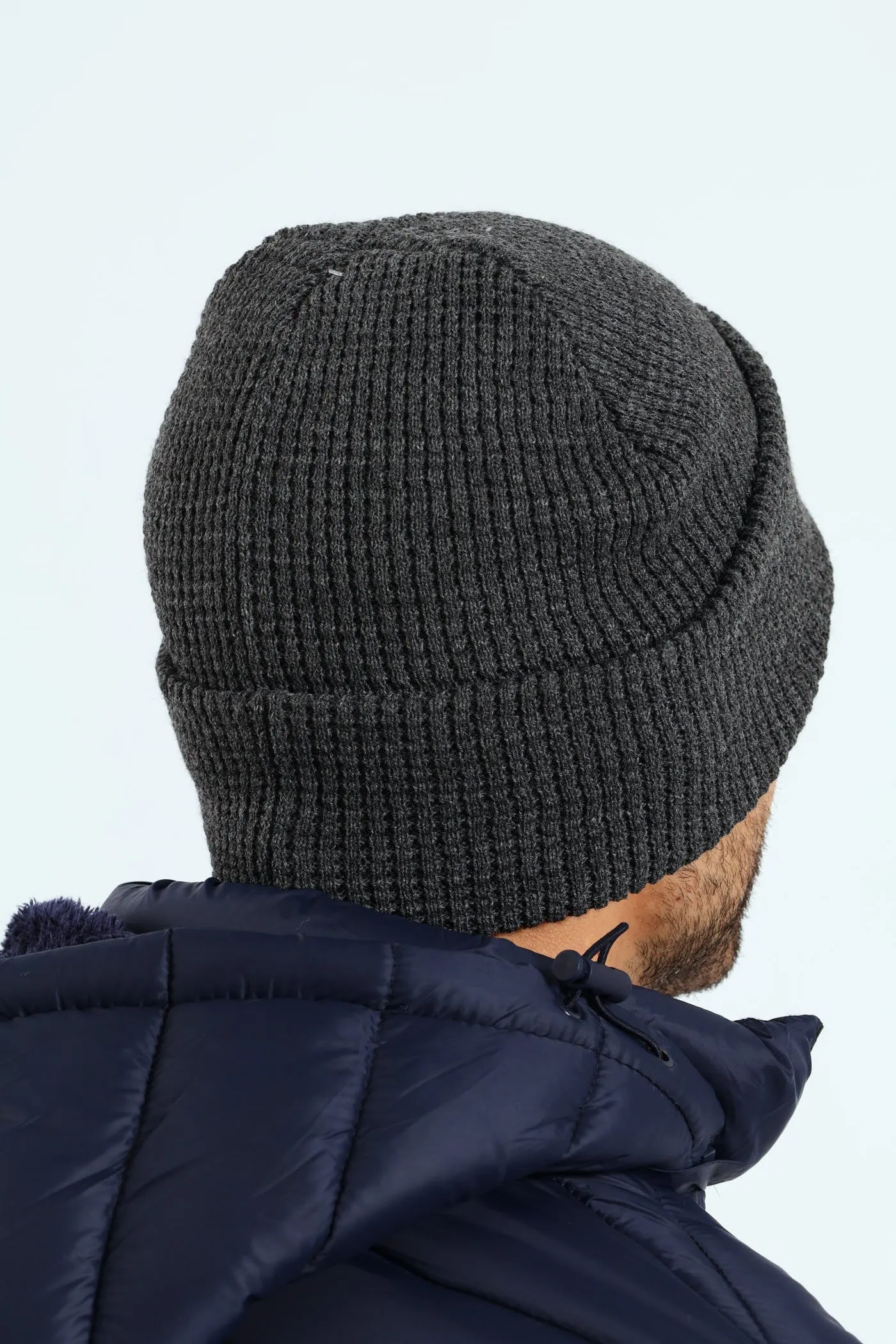Waffle Beanie - Charcoal