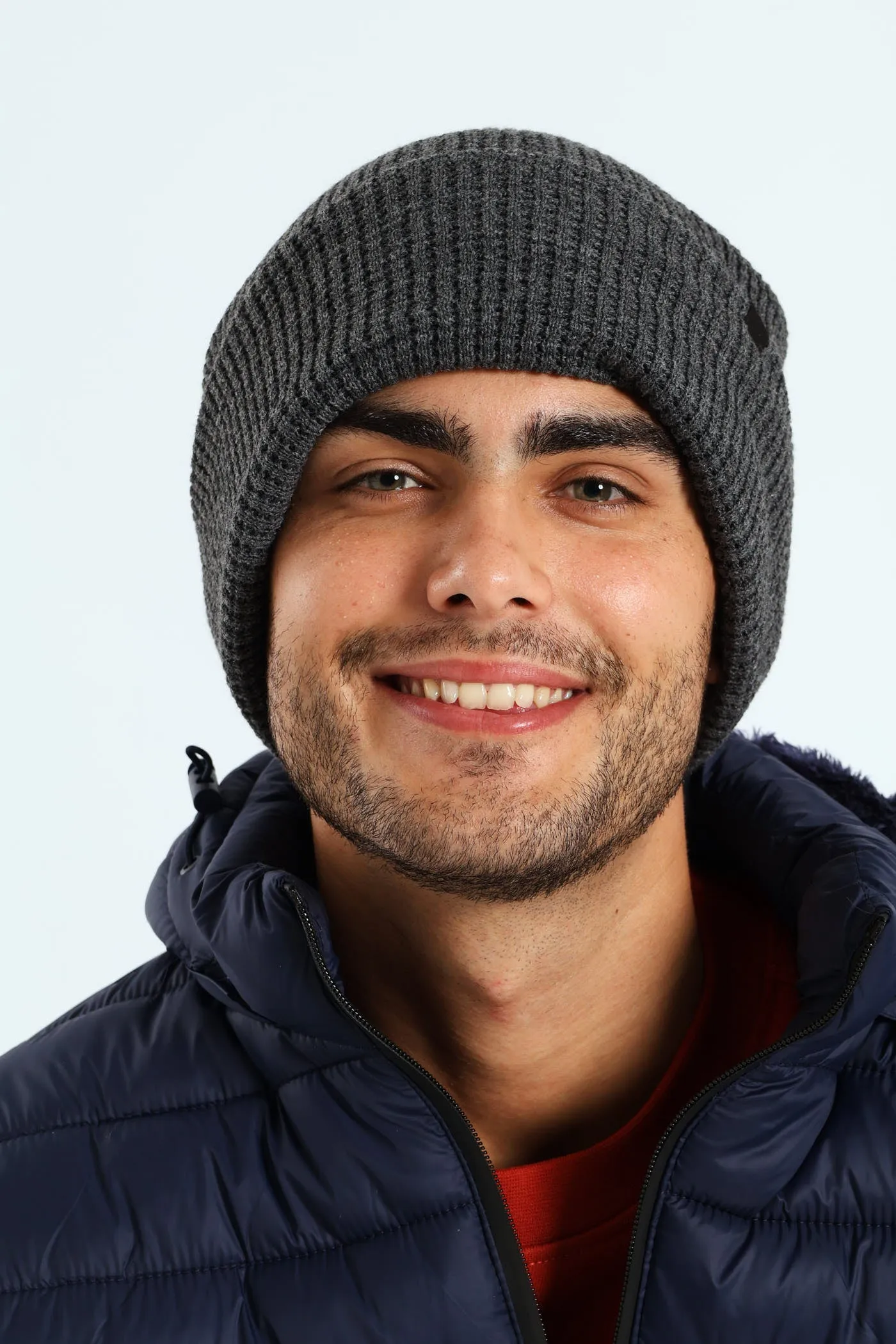 Waffle Beanie - Charcoal