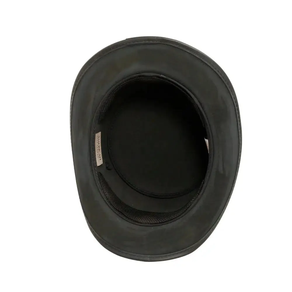 Wrath | Mens Black Leather Top Hat