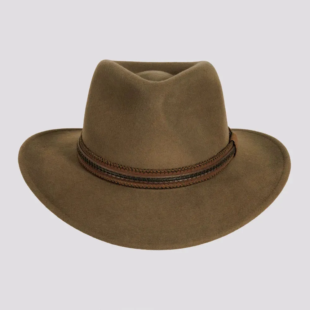 Zion | Mens Crushable Wool Felt Outback Hat