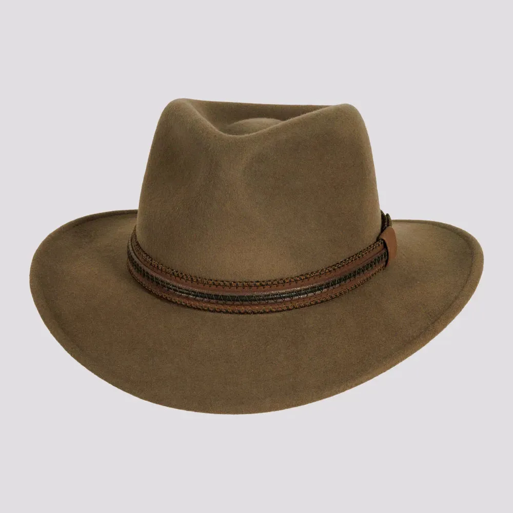Zion | Mens Crushable Wool Felt Outback Hat