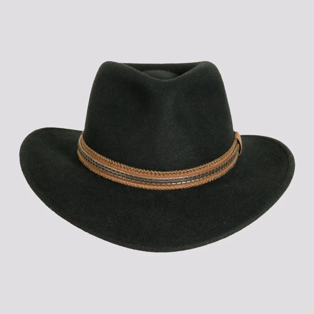 Zion | Mens Crushable Wool Felt Outback Hat